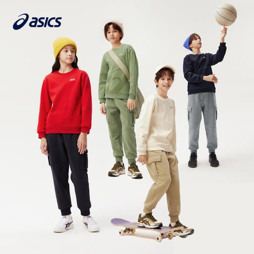 Asics/亚瑟士童装冬季工装裤加绒加厚防风保暖长裤2024年冬季新品 商品图4