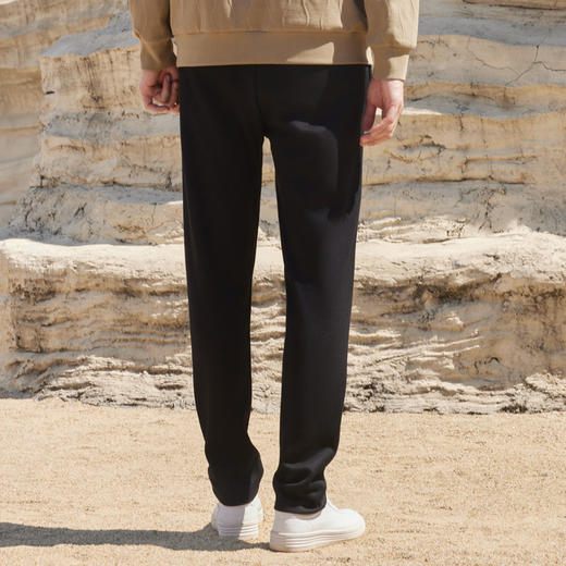 半身缘男裤 秋季新型印花工艺面料松紧腰休闲裤243301U10303428 商品图4