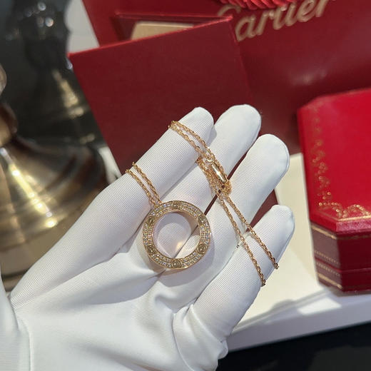 卡家满钻大饼项链 商品图0