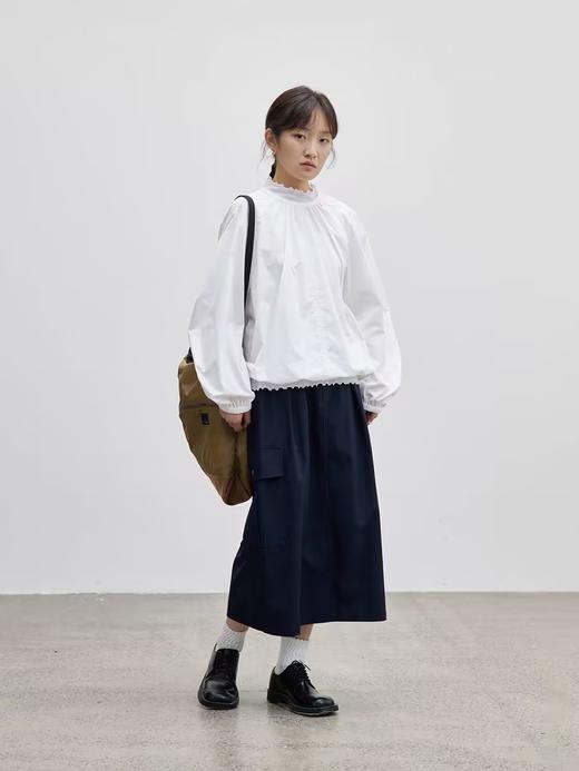 步履不停/4C41115C/小A型工装口袋米色半身裙小个子长裙 商品图3