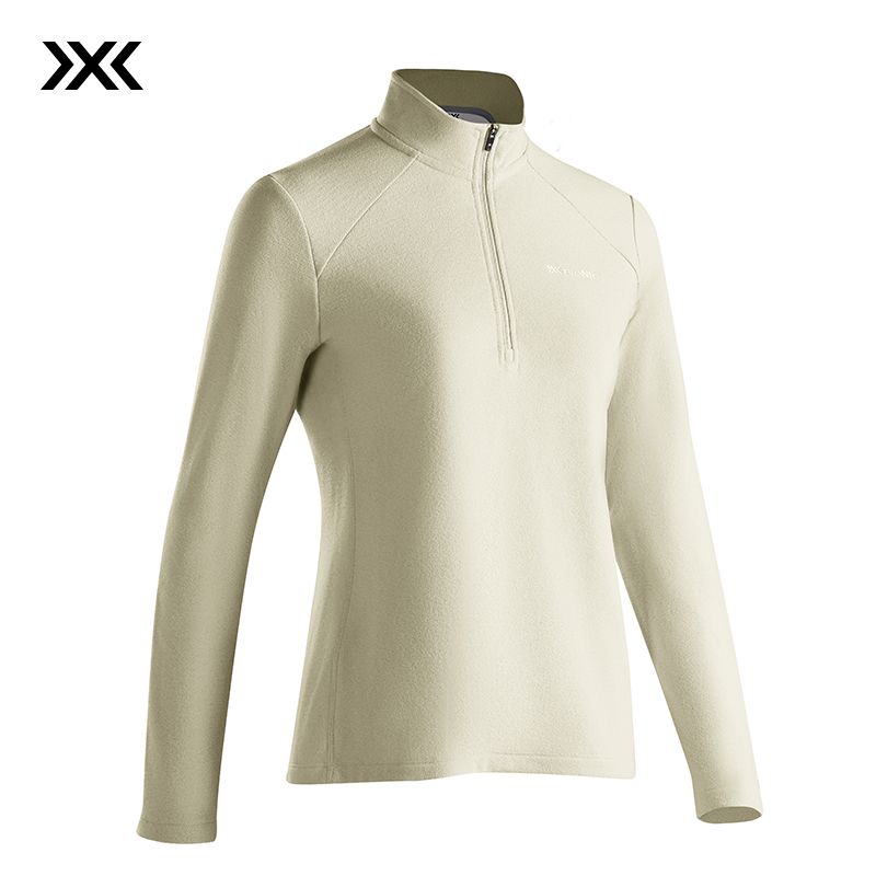 X-BIONIC旷野抓绒半开领长袖T恤女 秋冬双面细绒保暖轻量中间层24726