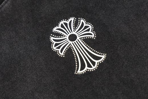 CH克家渐变十字架烫钻水洗做旧复古圆领短袖！ 商品图5