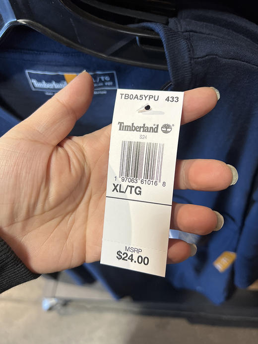 Timberland/添柏岚 男士夏季常规版胸前口袋后背印花圆领短袖T恤 商品图4