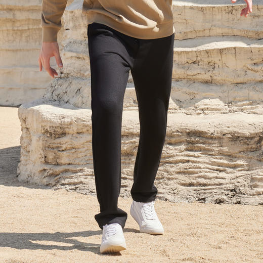 半身缘男裤 秋季新型印花工艺面料松紧腰休闲裤243301U10303428 商品图3