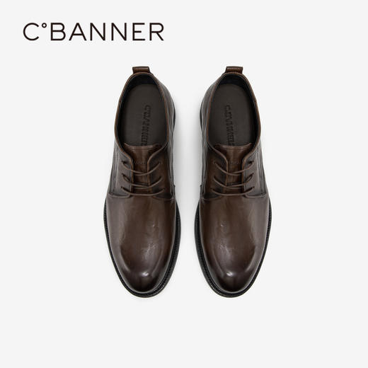 千百度男鞋正装皮鞋秋冬英伦风一脚蹬真皮男士商务皮鞋A24477124 商品图2