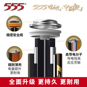 555电池3号电池碱性电池lr14/c1.5v三号干电池2粒适用手电筒/保险箱/摄像仪/玩具/收音机/万用表