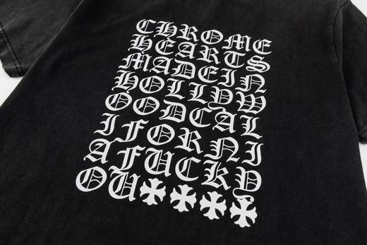 CH克家梵文字母破洞水洗短袖T恤！ 商品图3