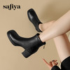 Safiya/索菲娅2024冬 英伦风高跟防水台百搭方头瘦瘦弹力时装短靴  SF44116092 商品缩略图2