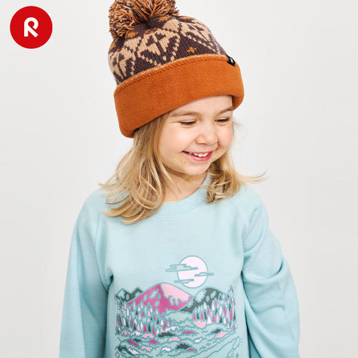 芬兰reima2024年秋冬新款男女儿童大童运动印花保暖针织长袖T恤 商品图4