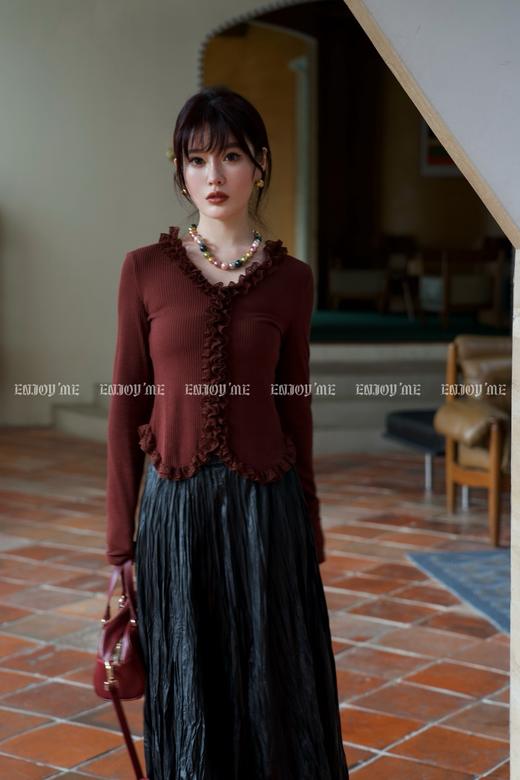 【门店同款】ENJOY秋季时光回廊层层花瓣边上衣 159196990 商品图1