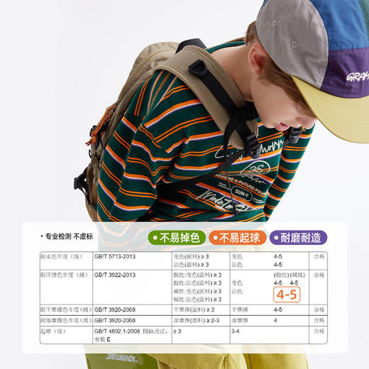 【 “山地棉” 像卫衣一样耐造】儿童趣味印花条纹T恤 PQTX2429 商品图3