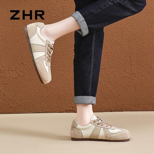 ZHR则则德训鞋女2024春秋新款平底复古运动休闲鞋软底平底鞋 商品图8