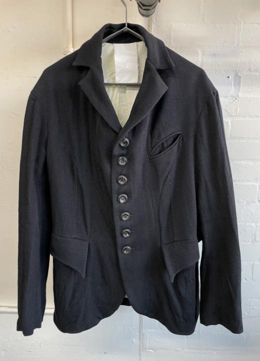 John Alexander Skelton  黑色翻领斜纹羊毛夹克 商品图6