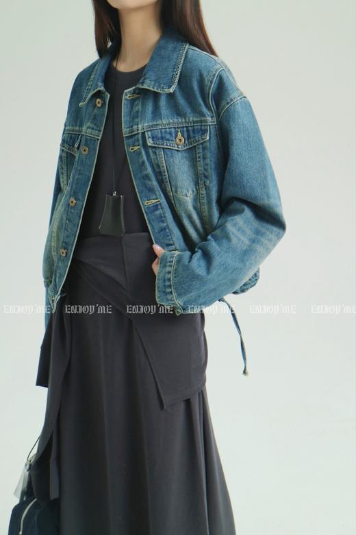 【门店同款】ENJOY秋季less is more港风抽绳牛仔外套 159204689 商品图1