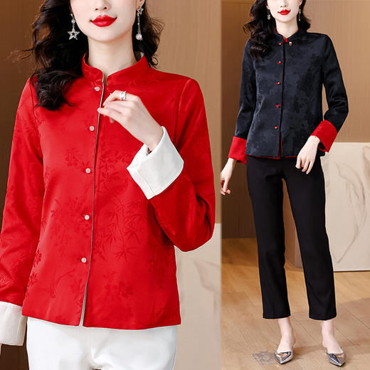 AHM lry6009新中式国风双面穿外套复古小众气质 商品图0