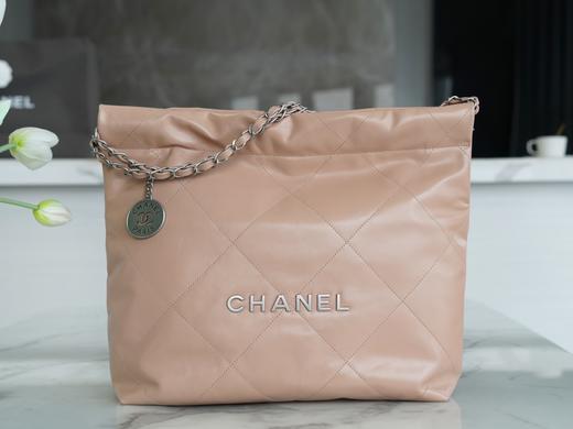 香奶奶 22bag 垃圾袋 手袋 正品尾皮 奶茶杏银扣 小号 商品图8