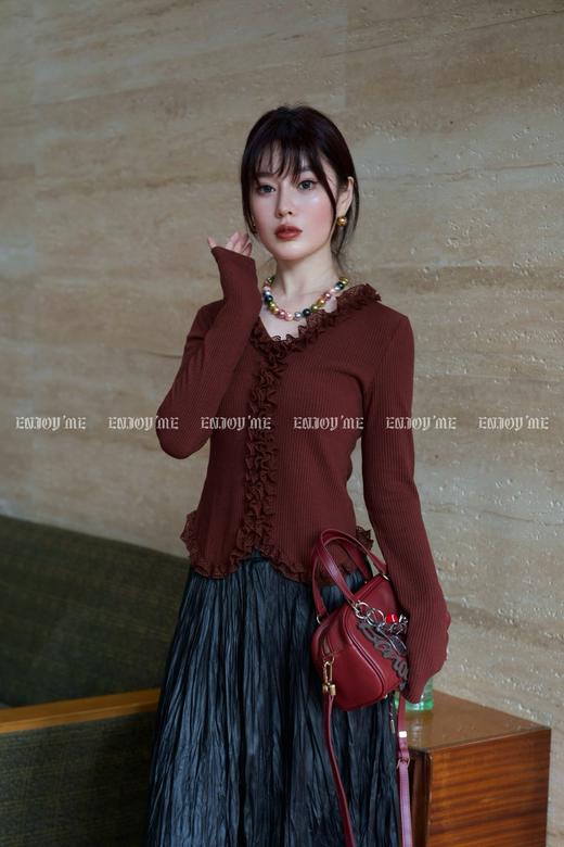 【门店同款】ENJOY秋季时光回廊层层花瓣边上衣 159196990 商品图0