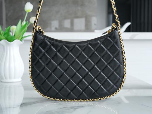 香奶奶 B 手工坊   双链条腋下包大号 黑 商品图1