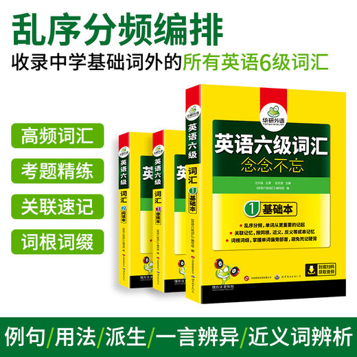 英语六级词汇念念不忘 上海外国语大学CET6级单词 可搭华研外语六级真题作文写作听力阅读语法翻译预测 商品图3