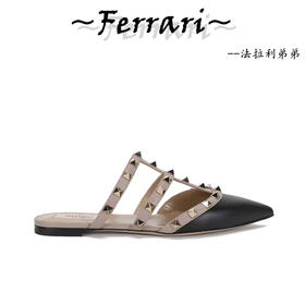 华伦*奴  尖头平底休闲拖鞋