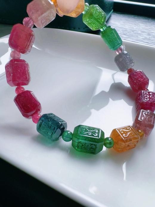 19.55g 雕刻碧玺手链 商品图3