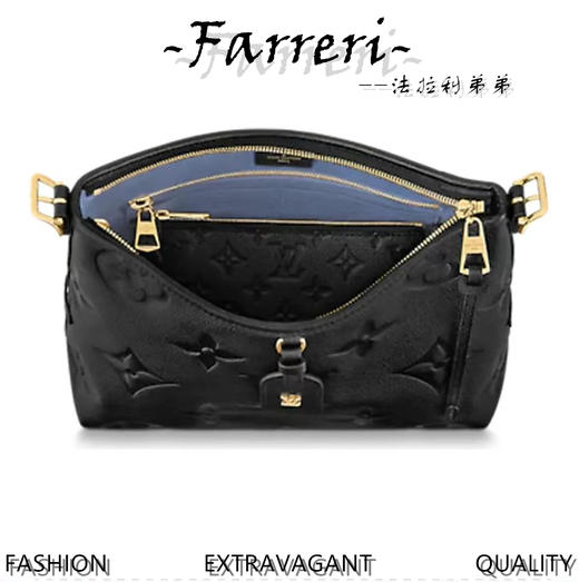 驴家M46288 carryall 全皮压花黑色 商品图1