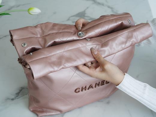 香奶奶   高级手工坊   手袋  正品尾皮 小号 玫瑰金 垃圾袋 商品图6