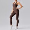 工字美背背心紧腿长裤紧身塑形提臀撸铁运动健身连体衣 商品缩略图4