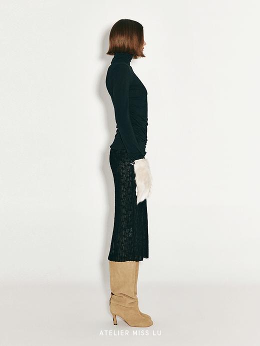 【夜色之境】绵羊毛肌理微透半裙 商品图3