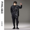 PINLI品立秋季新款尖领山水刺绣宽松休闲长袖衬衫上衣男潮牌B243113008 商品缩略图0