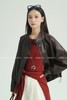 【门店同款】ENJOY秋季less is more短款立领皮夹克 159144356 商品缩略图0