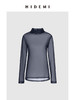 HIDEMI 极简小立领半透感微宽松打底长袖上衣 深巧克力色/黑色 商品缩略图7