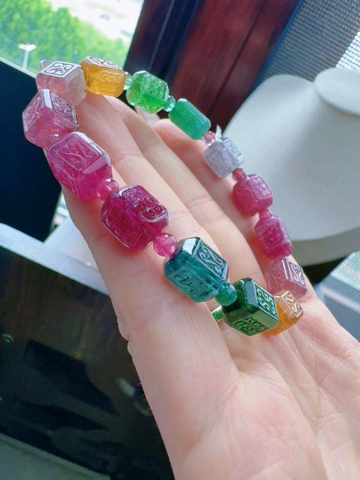 19.55g 雕刻碧玺手链 商品图2