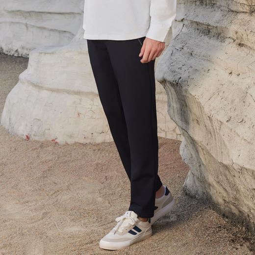 半身缘男裤 秋季亲肤精梳棉绣花大气弹力休闲裤243201U10303427 商品图3