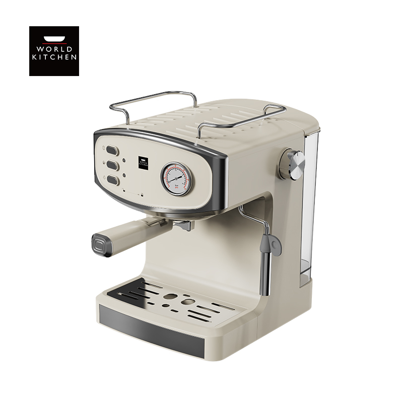 杞冠臻选 | 康宁 压力意式咖啡机WK-GKF1603KZ 容量1.6L 280×243×308mm 内配咖啡粉勺 双杯滤网 双重不锈钢滤网
