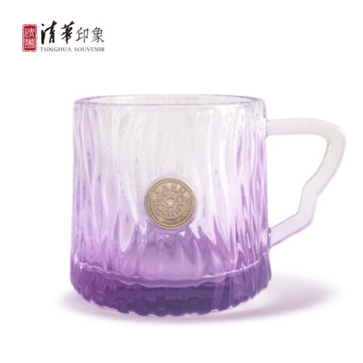 清华文创金属徽章玻璃杯（浅紫色） 商品图0