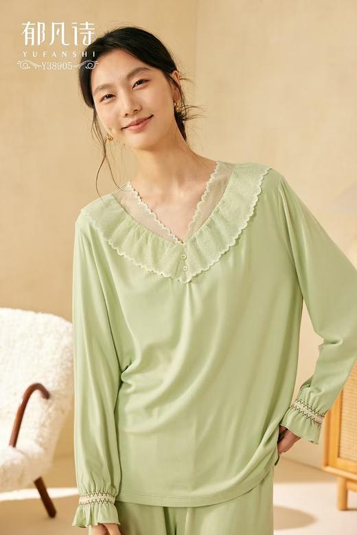 郁凡诗家居睡衣上下套Y38905牛奶绒 商品图1