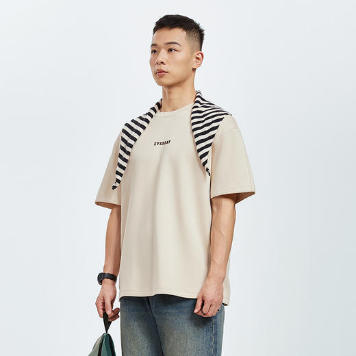 【新品上新】HX 春秋季圆领中袖T恤微宽松版型S102433147101/02 商品图3