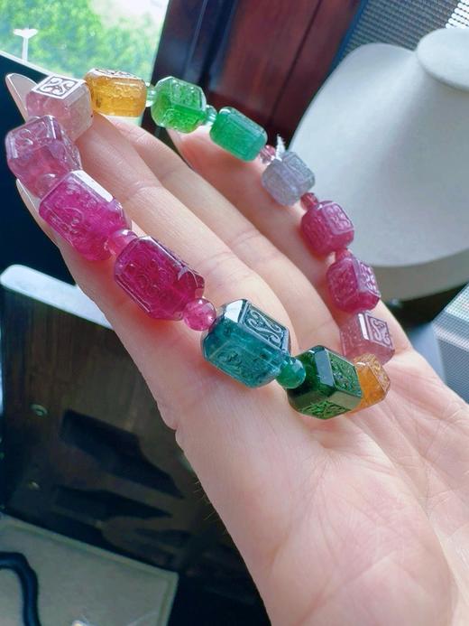 19.55g 雕刻碧玺手链 商品图1