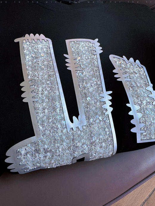 圆领印胶亮片字母卫衣长袖配包包 9521020039 商品图9