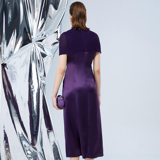 EITIE爱特爱秋季新款洋气气质高腰显瘦礼服连衣裙7577212 商品图10