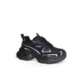 豪麟名鞋奥莱迪嘉女鞋时尚老爹鞋牛皮革/织物DJYSO42WX204黑色  原价1660元