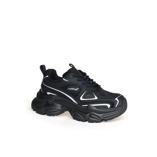 豪麟名鞋奥莱迪嘉女鞋时尚老爹鞋牛皮革/织物DJYSO42WX204黑色  原价1660元 商品图0