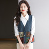 洋气别致马甲，复古镂空无袖马夹开衫外套CC-10-5376 商品缩略图0