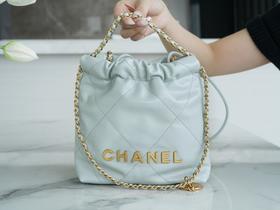 香奶奶Chanel 23A 22Mini bag 雾霾蓝 垃圾袋