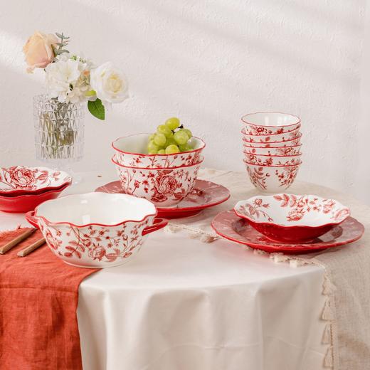 中式美学陶瓷餐具（落日玫瑰） 商品图5