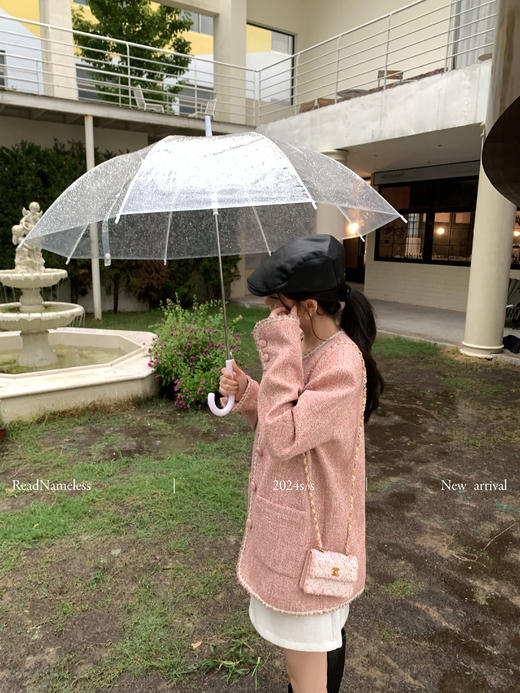 Read Nameless /法国进口粉色bling 小香外套＋白色亮片玫瑰腰链裙 商品图12