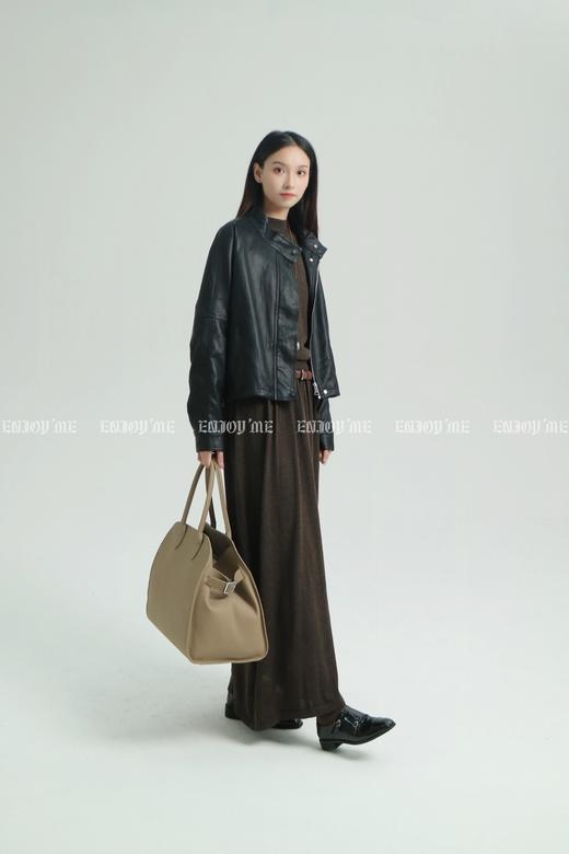 【门店同款】ENJOY秋季less is more短款立领皮夹克 159144356 商品图6