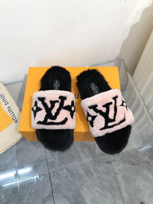 2021水貂毛拖鞋 四色 商品图3