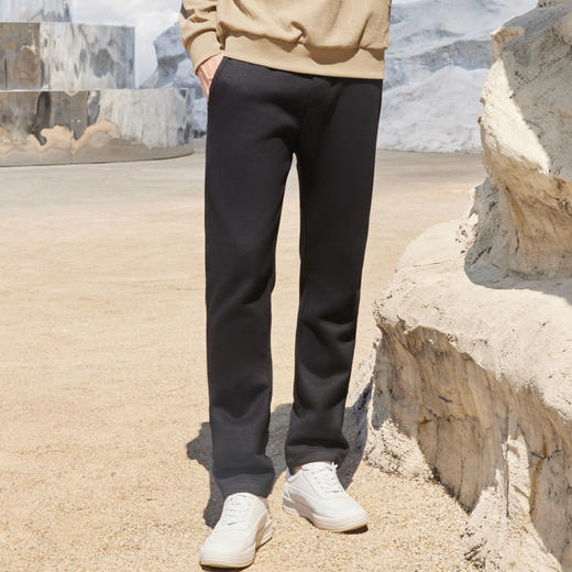 半身缘男裤 秋季新型印花工艺面料松紧腰休闲裤243301U10303428 商品图1